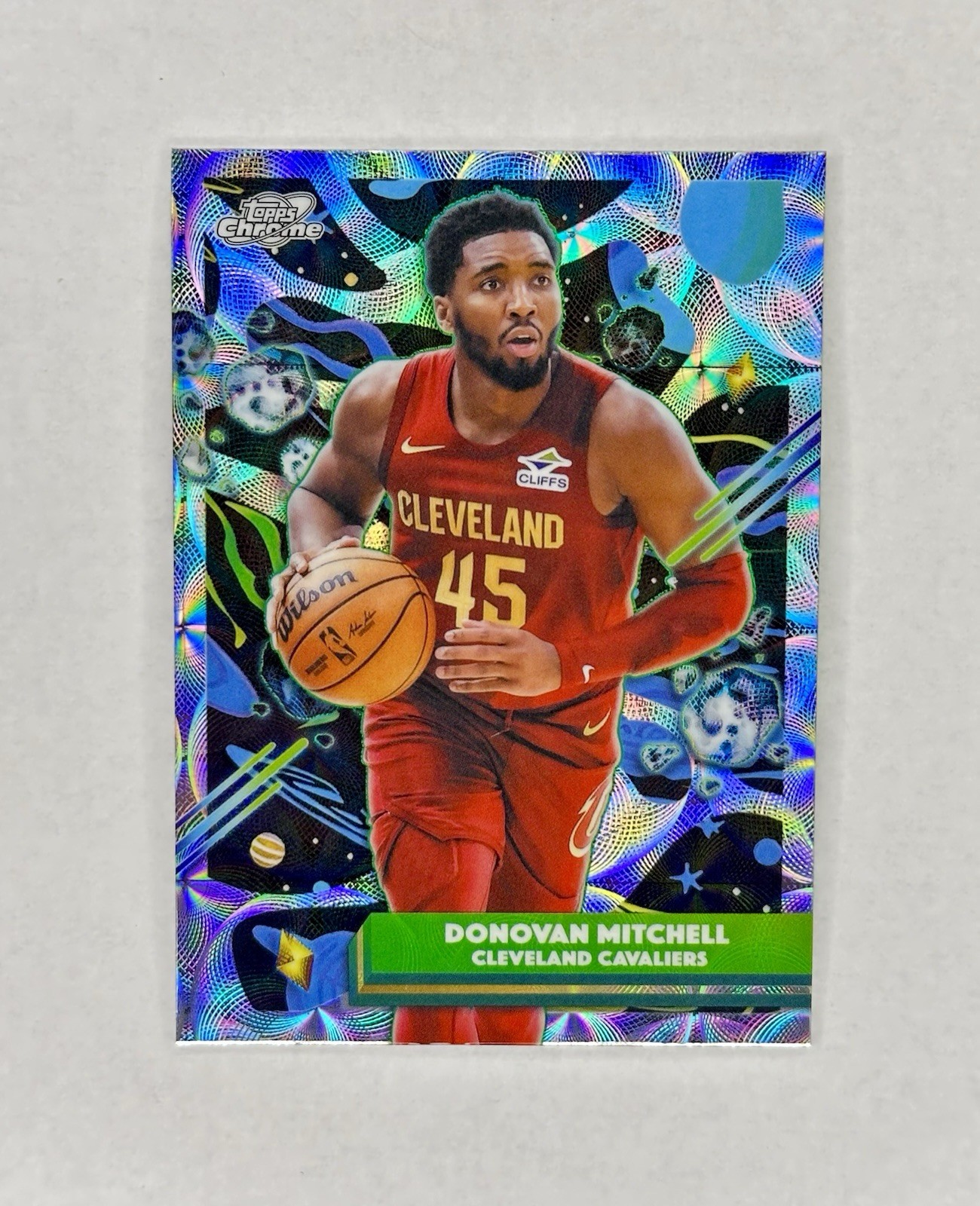 2025-26 Topps Chrome Cosmic Donovan Mitchell Nucleus SP #102 Cleveland Cavaliers