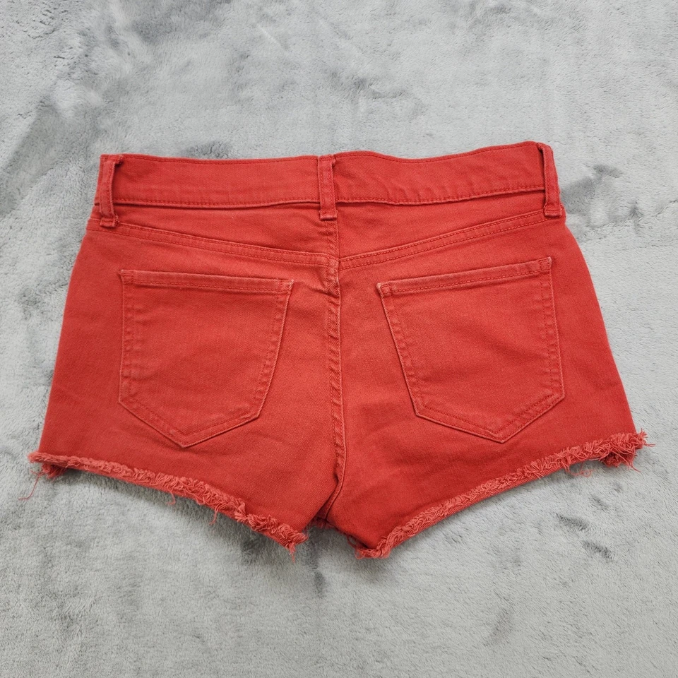 Old Navy Shorts Womens 4 Orange Berry Sorbet Boyfriend Cut Off Stretch Denim  - Image 2 of 4