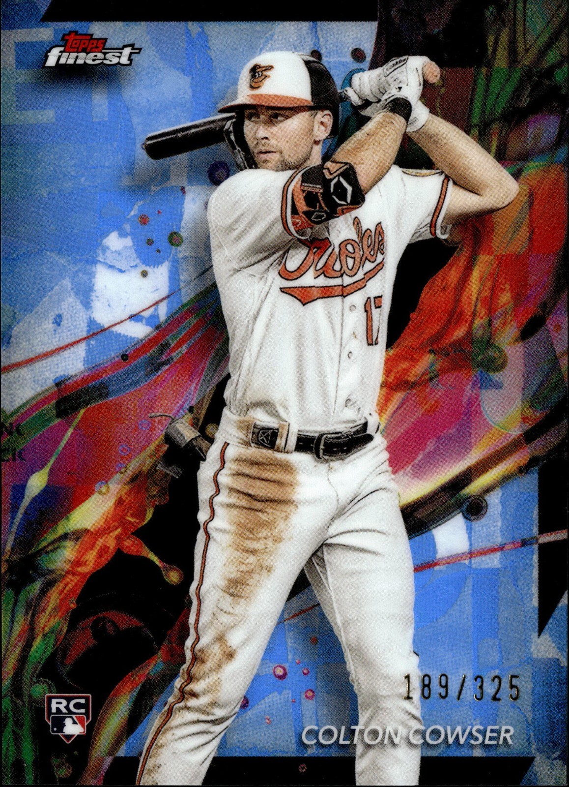 2024 Topps Finest Colton Cowser RC Sky Blue Refractor /325 Rookie #79 Orioles