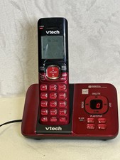 VTECH CORDLESS PHONE MODEL CS6529-26 RED  One Handset With ANSWERING MACHINE