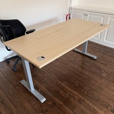 Adjustable Electric Standing Desk 120x60cm White With Smart Memory