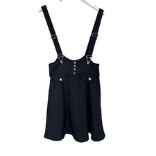 Hot Topic Mini Dress Womens Size Medium Dark Academia Pinafore Suspenders Apron 