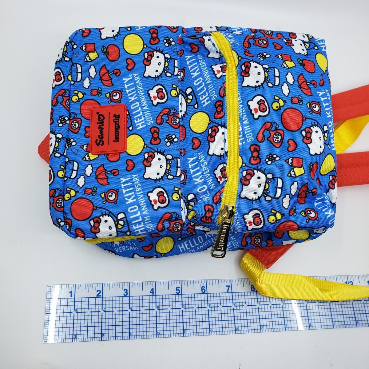 Sanrio Hello Kitty 50th Anniversary All-Over Print Nylon Square Mini Backpack Loungefly Sanrio Hello Kitty 50th Anniversary Coin Bag  main image 3