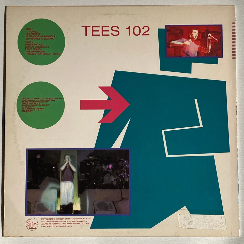 Simple Minds - Themes For Great Cities (Definitive Collection 79-81) US Stiff LP - Image 2 of 4