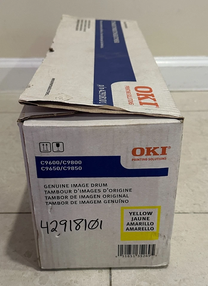 OKI - Yellow Image Drum (42918101) C9600 C9650 C9800 C9850 Genuine OEM Open Box - Image 2 of 4