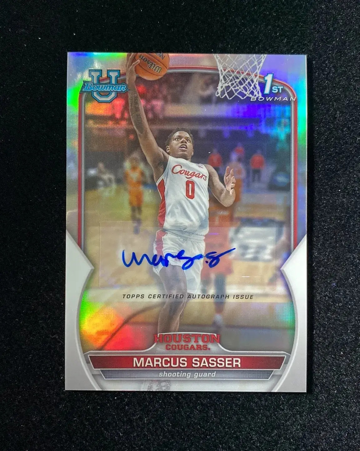 2022 Bowman University Chrome Prospect Auto Refractor #93 Marcus Sasser /499 999