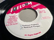 JR. RANKING & FINNIGAN - youthman prophecy - Freedom Sounds 7" Vinyl