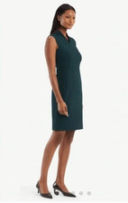 MM LaFleur Dress Aditi Green Women Size 10 V Neck Pencil Sheath New With Tags