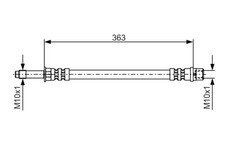 Flexible de frein Mercedes 611