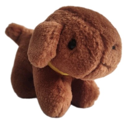 VINTAGE Eden 1992 MADELINE BROWN DOG GENEVIEVE 5'' Plush STUFFED ANIMAL Toy