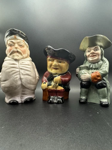Toby Jug Set Of 3, One Is Staffordshire Shorter & Sons England Please See Pics