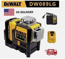 DeWalt DW089LG 12V Green Line 3 x 360 Laser Level Laser  battery  charger...