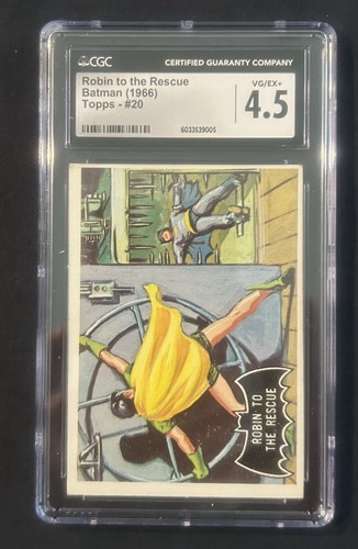 1966 Topps Batman Black Bat #20 Robin to the Rescue — CGC 4.5