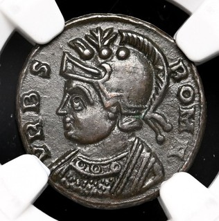 City Commemorative. AD 330 333. Æ VRBS ROMA Founding of Rome NGC XF