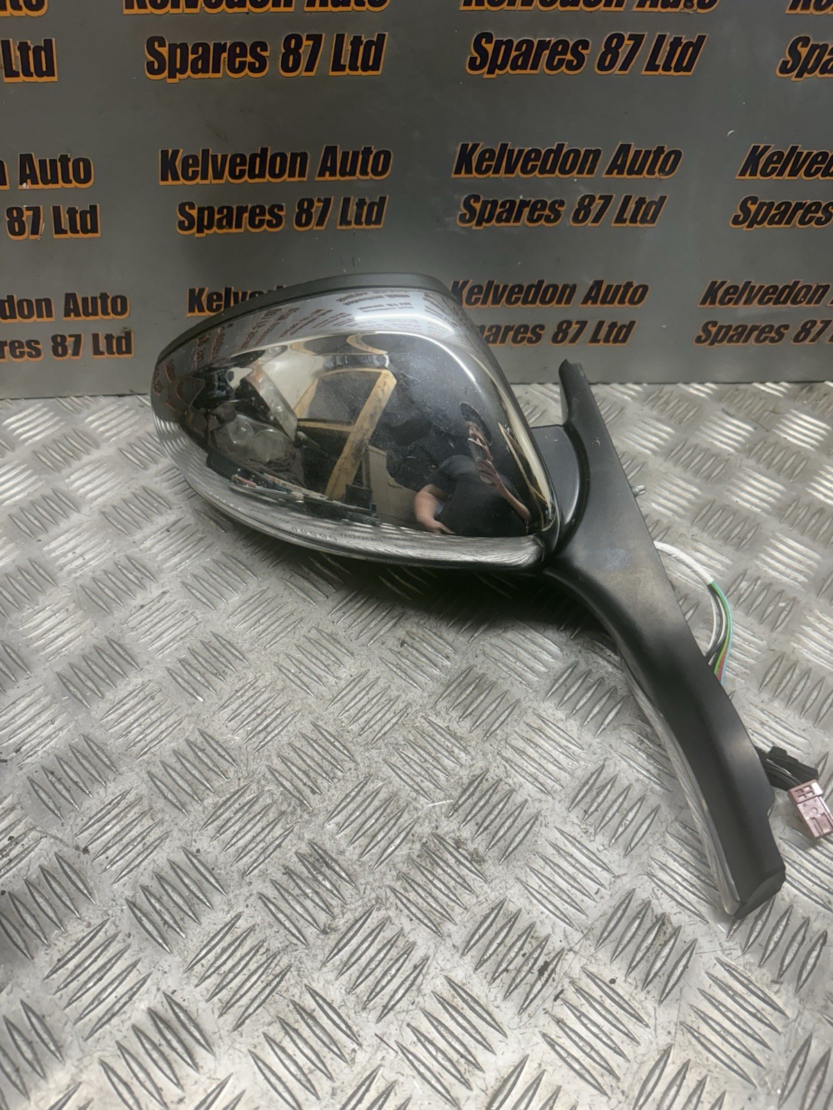 GUENUINE 2016 PEUGEOT 208 5DR DRIVER SIDE FRONT WING MIRROR CHROME / BLACK - Image 2
