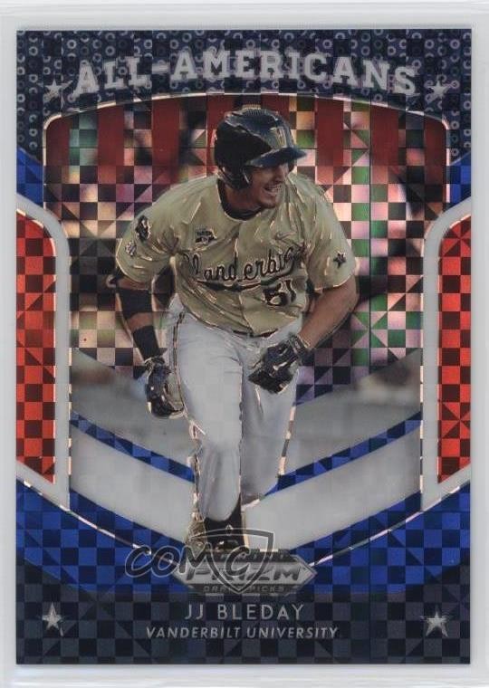 2019 Panini Prizm Draft Picks All-Americans Red White & Blue 67/99 JJ Bleday fm0