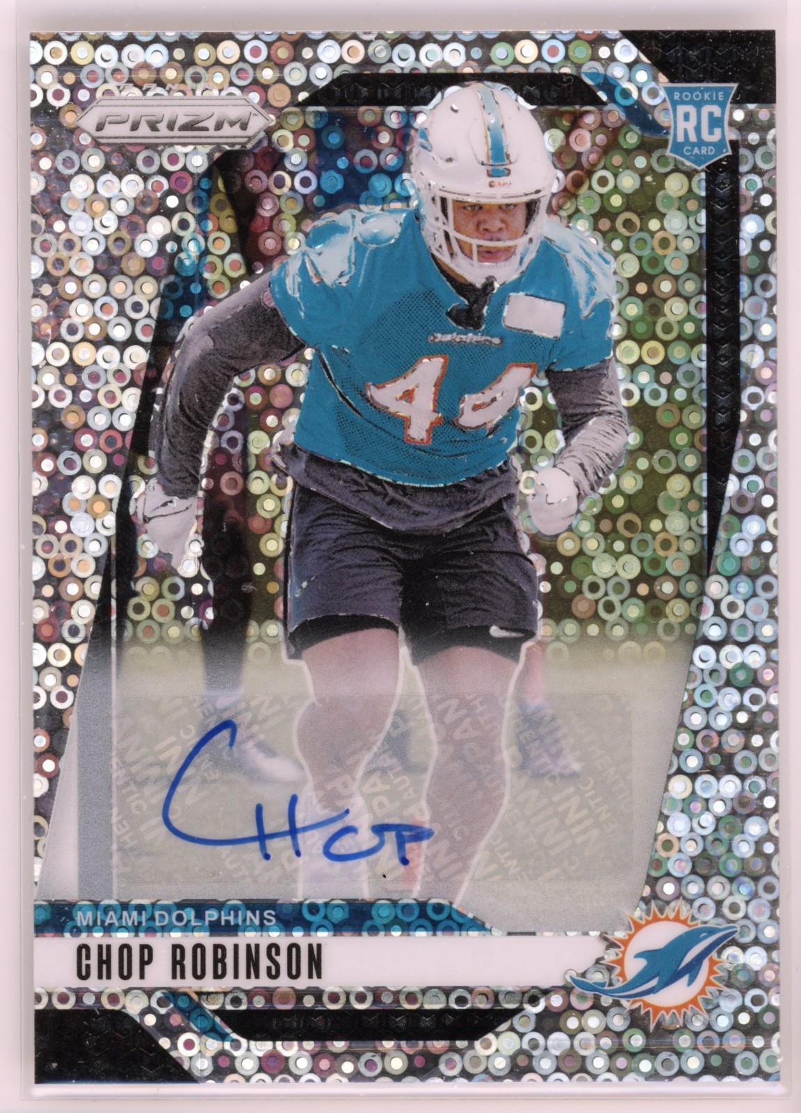 2024 Panini Prizm Chop Robinson Silver Disco RC Auto #319 Dolphins 147
