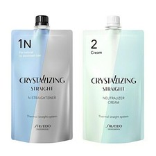 Shiseido Crystallizing Straight N Solution 1 Solution 2 400g each Japan