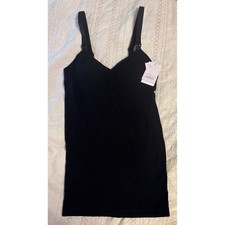 NEW Auden Black Seamless Knit Clip Down Nursing Cami Tank Top, Size XS