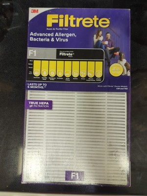 3M Filtrete F1 Advanced Allergen Bacteria & Virus True HEPA Air Purifier Filter