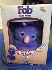 Vintage 1985 Teddy Ruxpin Purple FOB Hand Puppet World of Wonder Plush WOW
