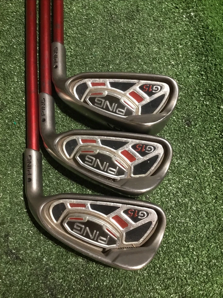 Ping G15 Black Dot Irons Set 4-PW, No 9i Soft Regular Seniors TFC 149 I Graphite - Image 3 of 4