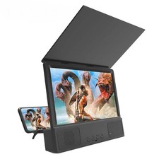 Mobile Phone Screen Magnifier 3D HD Video Bluetooth Amplifier Smartphone Stand A