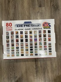 SEGA Genesis Classic Game Console 80 Built-In Games 2 Wireless Controllers NEW