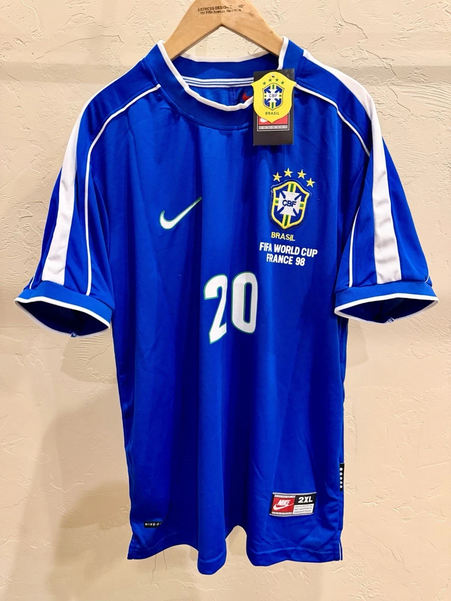 超希少品98年フランスW杯　ブラジル代表　Tシャツ　新品未使用デッドストック 30/-COMBED SINGLE JERSEY BASIC LONG SLV PT A(FREE SIZE Off White ウェア