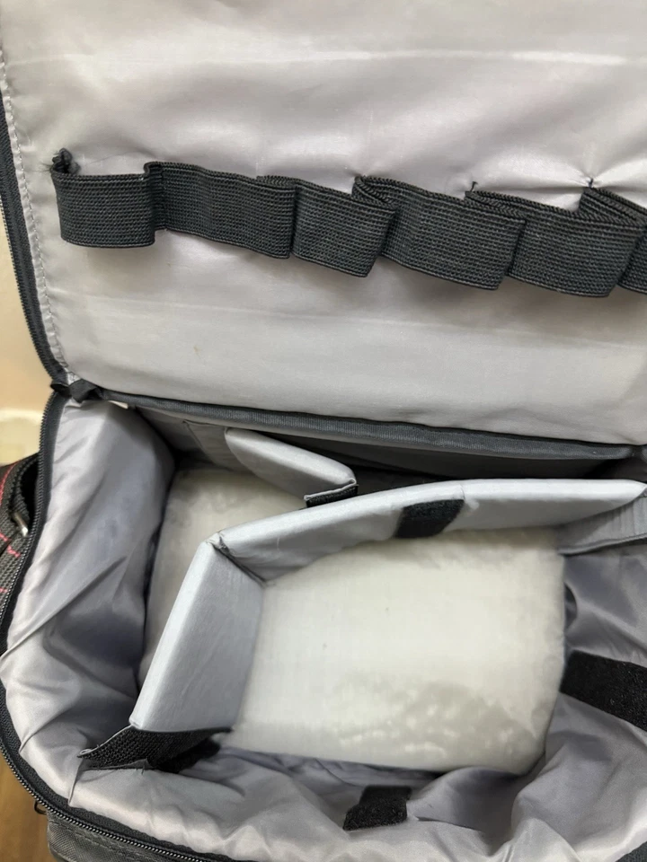 Vintage Rokinon Camera Bag Black Yellow & Red 14 By 9 Inches Vtg Camera Gear - Image 4 of 4