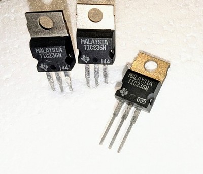3x NOS TEXAS INSTRUMENTS TIC236N 800V TRIAC