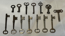 Lot of 14 Antique Skeleton Keys Different Sizes and Styles