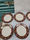 8 Vitromaster Abundance Fruits trim Dinner Plates Stoneware 10.5" Vintage — photo 4