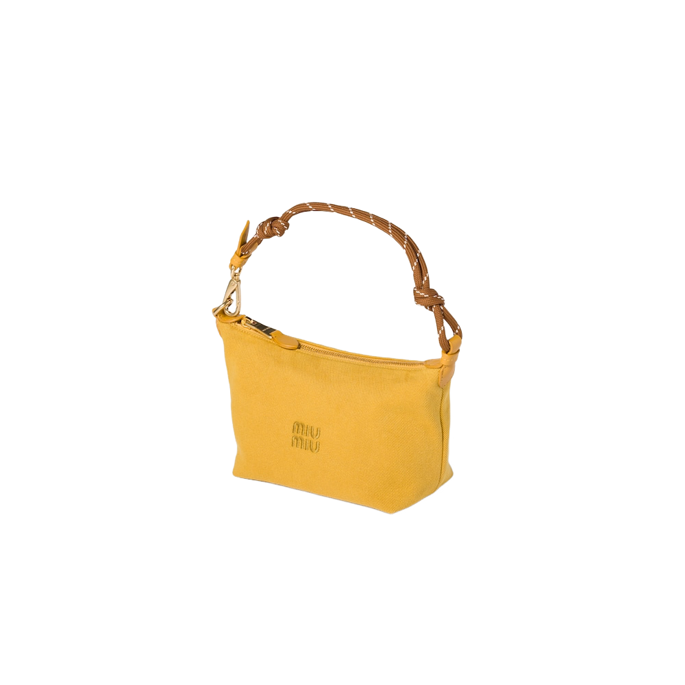 miumiu クラッチバッグ イエロー MIU MIU $1170 Topaz/Brandy Gabardine Pouch New & Authentic | eBay