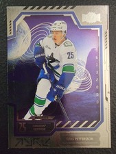 2025-26 Skybox Metal Universe Elias Pettersson #147 Rookies Rookie Card RC. rookie card picture