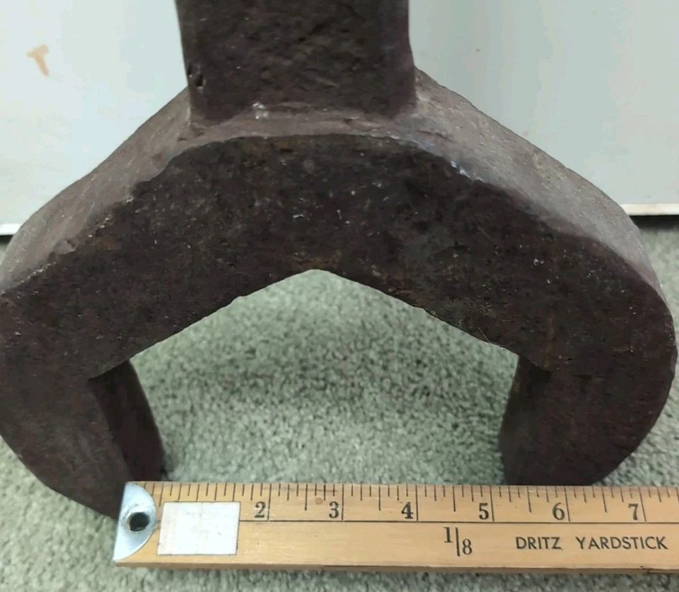 Antigua herramienta de llave de ferrocarril extra grande 36" de largo 5 1/2" mandíbula pesa aproximadamente 25 libras Foto 2 de 4