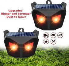 2 Solar Animal Pest Repeller Repellent Skunk Deer Owl Foxes