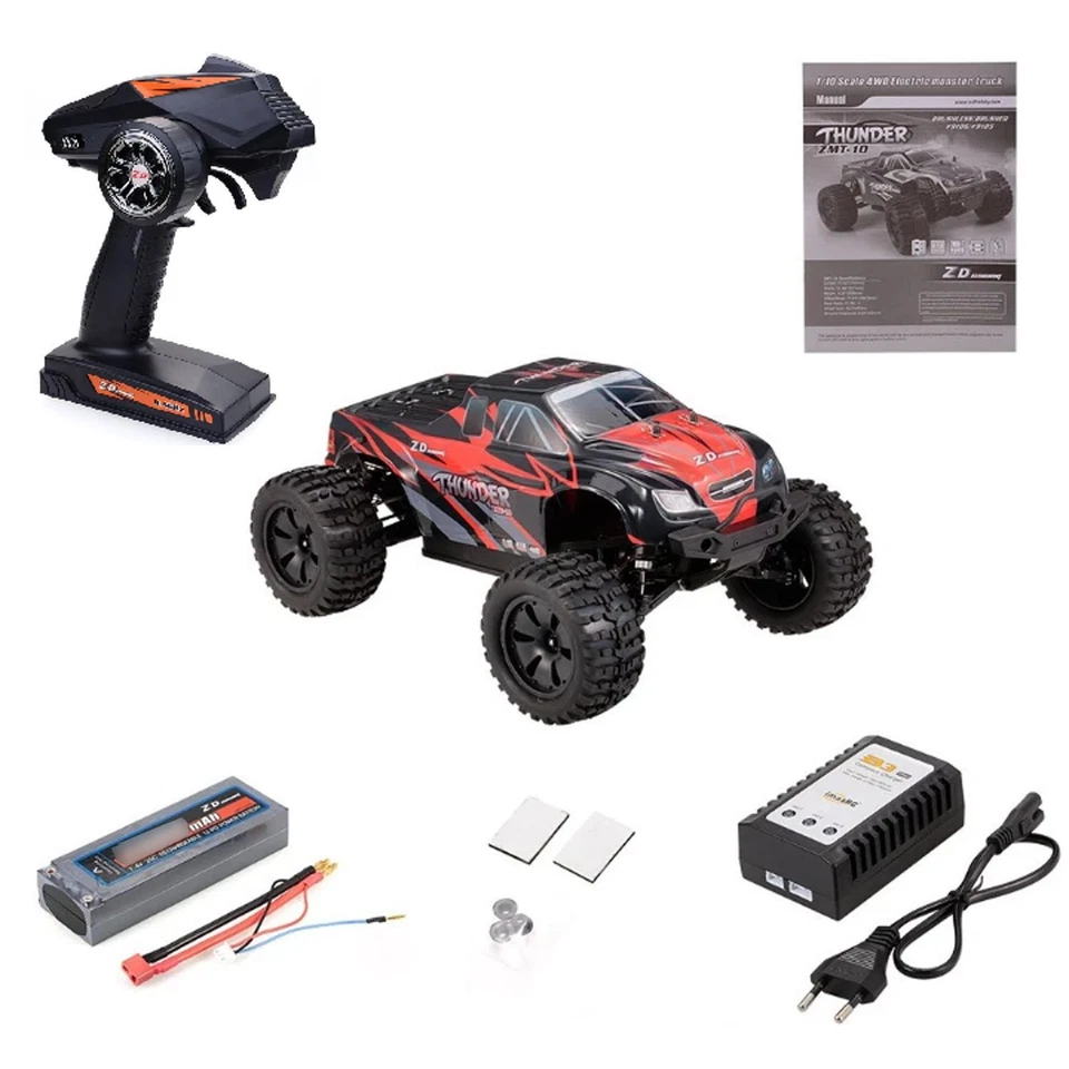 9106-S ZD Racing 1/10 AWD RC Monster Truck RTR Off Road Vehicle W/Wheelie Bar - Image 2 of 4