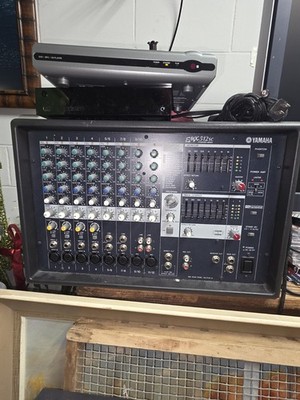 Yamaha EMX 512 SC Mixer With EV 250 Watt Speakers Cords Amd Speaker Stands