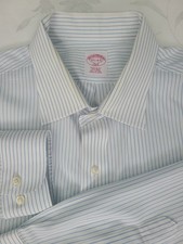 BROOKS BROTHERS 346 Men's White SHIRT Button Down 17 1/2 4/5 Regular fit