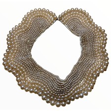 Vintage Pearl Collar MCM Necklace Choker Baar Beards Japanese Handmade Pearl