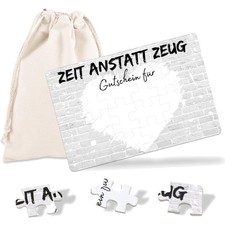 Vielseitiges Gutschein-Puzzle im Stoffbeutel -  f&uuml;r Festivals & Feiern