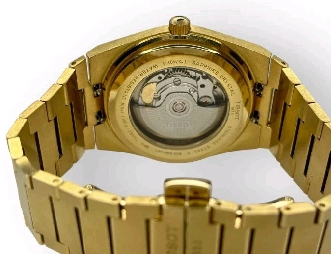 Золотистые часы Tissot PRX Powermatic 80 40 мм с коробкой и бумагой - Изображение 4 из 4