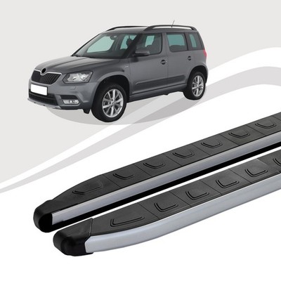 Trittbretter passend für Skoda Yeti ab Baujahr 05/2009-12/2017 DOLU Silber mIt A