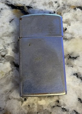 Vintage 1967 ZIPPO Slim Cigarette Lighter Brushed Silver IIII III