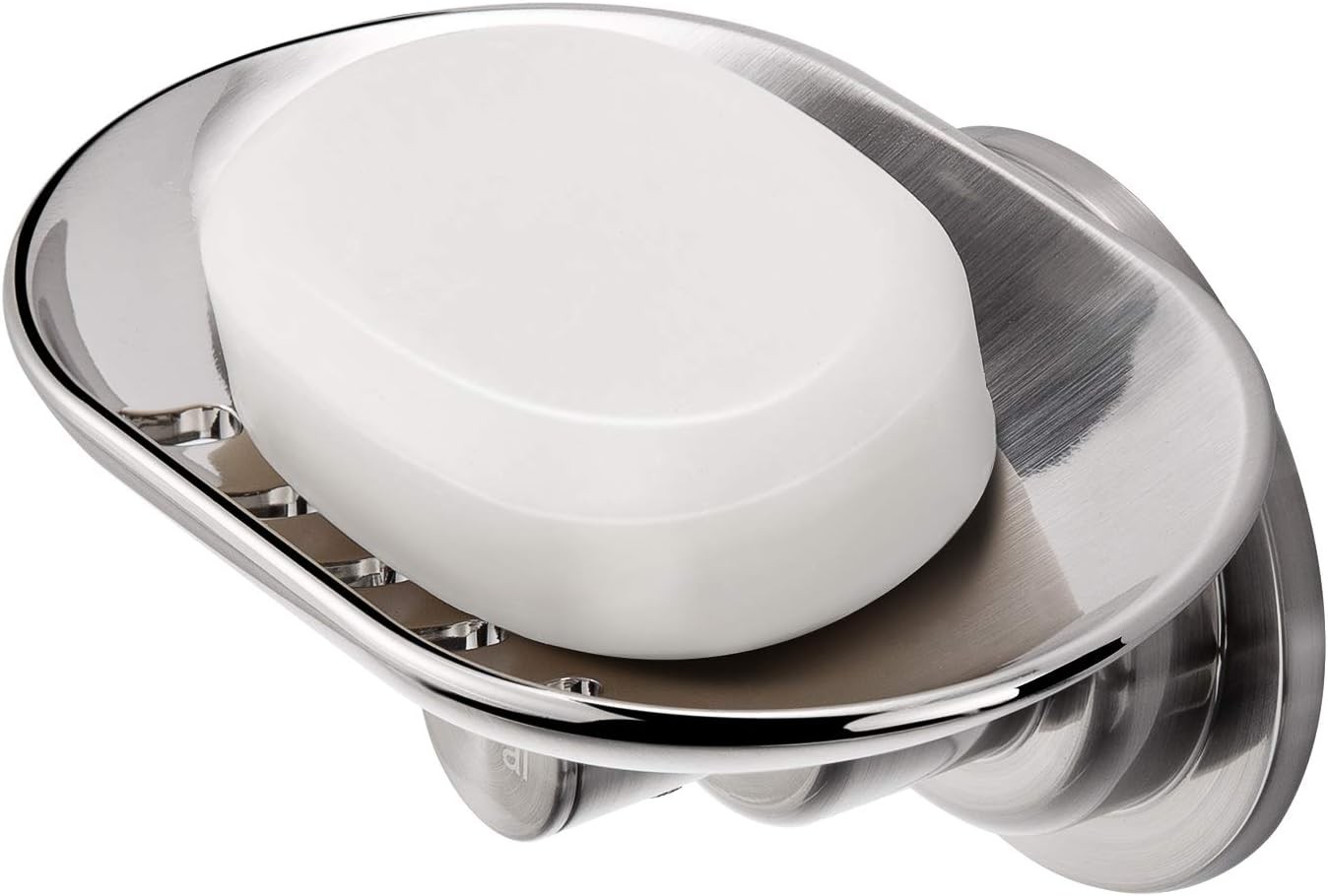 JiePai Suction Cup Soap Dish Elegant Dish-brushed Nickel 
