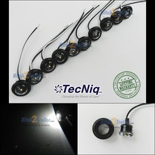 10 Tecniq Clear White 34 Led Bullet Lights Clearance Marker Trailer Truck Usa