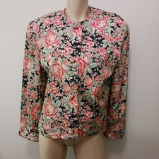 Vintage Evan Picone Floral Blazer Size 10