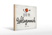 Holzschild Spruch 30X40 Cm Du Bist Mein Lieblingsmensch Grau
