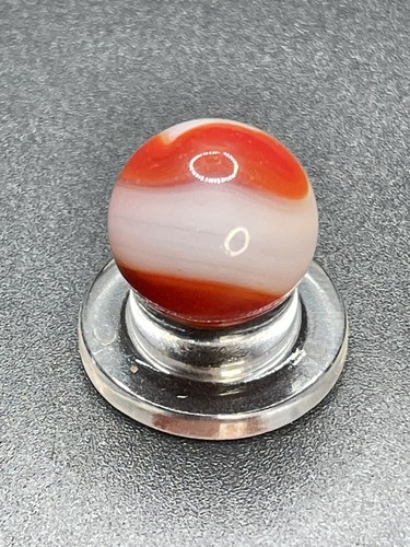Akro Corkscrew Marble Red/White Prize Name Marble Vintage Marbles 0.551” - Picture 8 of 12